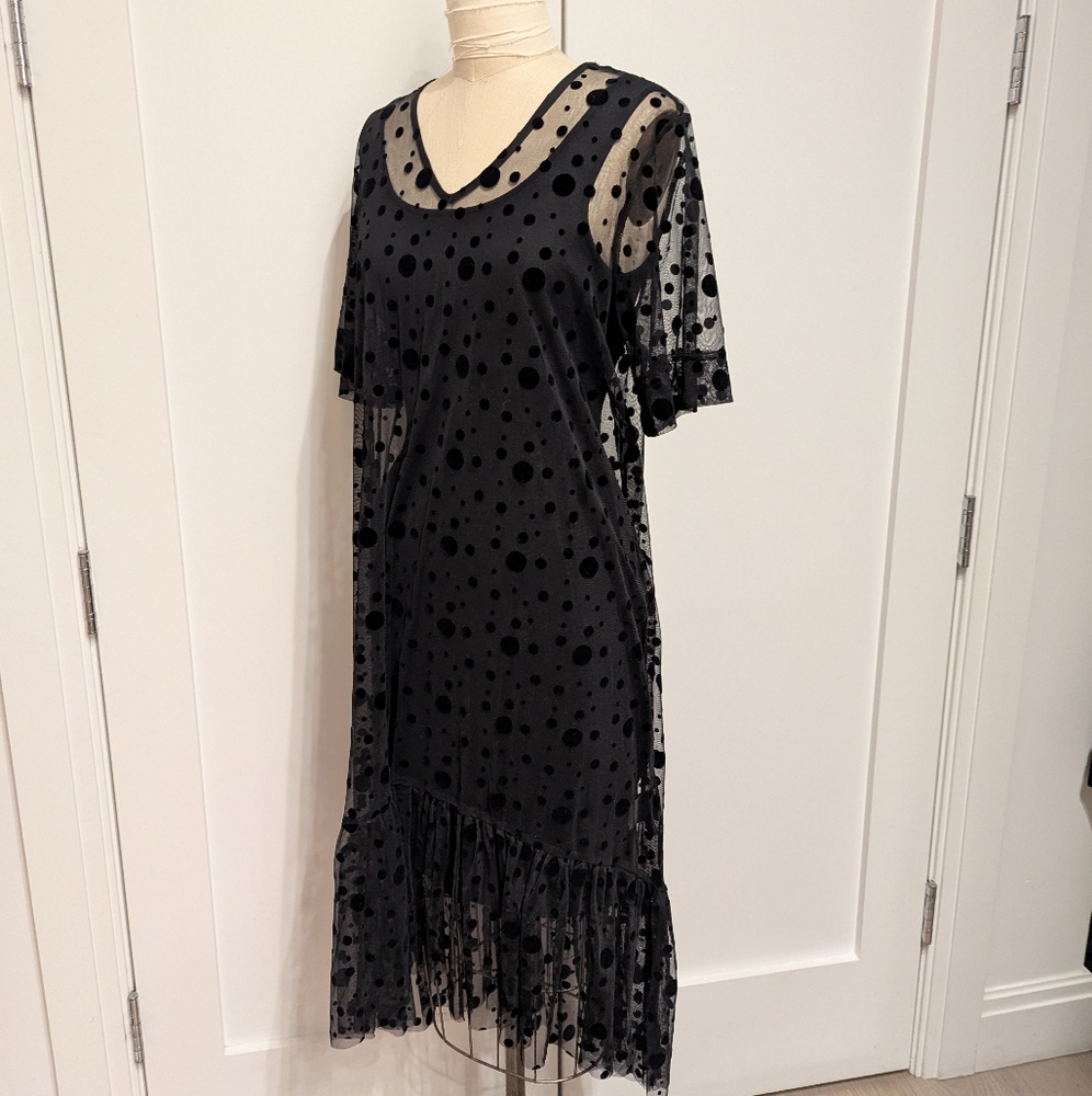 Monki mesh dot short sleeve dress, NWOT